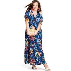 NWT! Mixed Floral/Polka Dot Print Puff Sleeve Dress - Tabitha Brown for Target